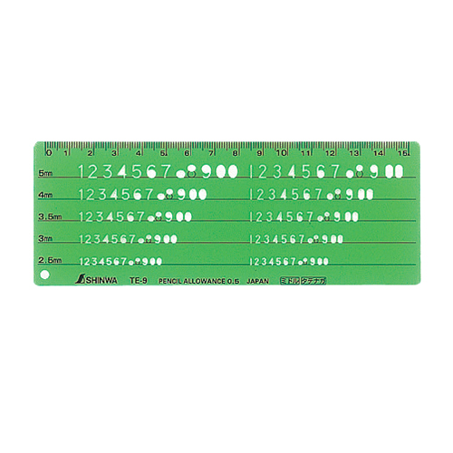 シンワ・テンプレート数字記号定規・ＴＥ−９６６０１６