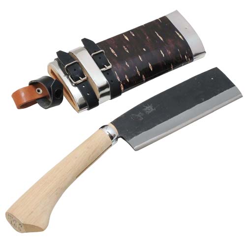 梅鉢龍馬・黒打片刃腰鉈裏押・１６５ＭＭ
